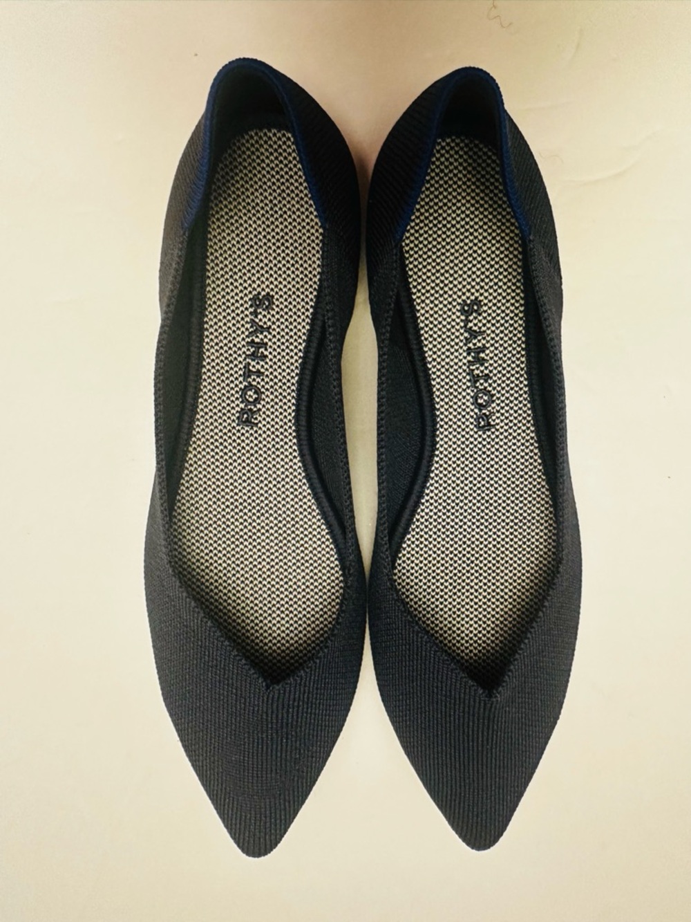 Rothy's Dark Navy The Point II Knit Flats